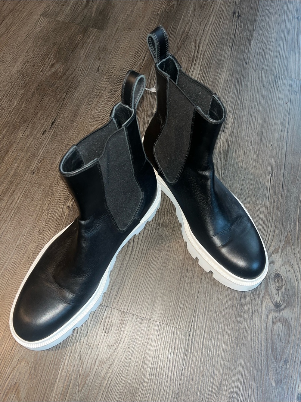 KOIO Combat Boots with White Lug Sole